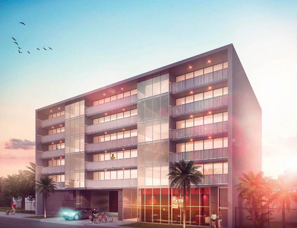 The five-story, 50,000-square-foot facility is being erected on a 1-acre lot at 4360 Collins Avenue, just south of Fontainebleau’s condo component.